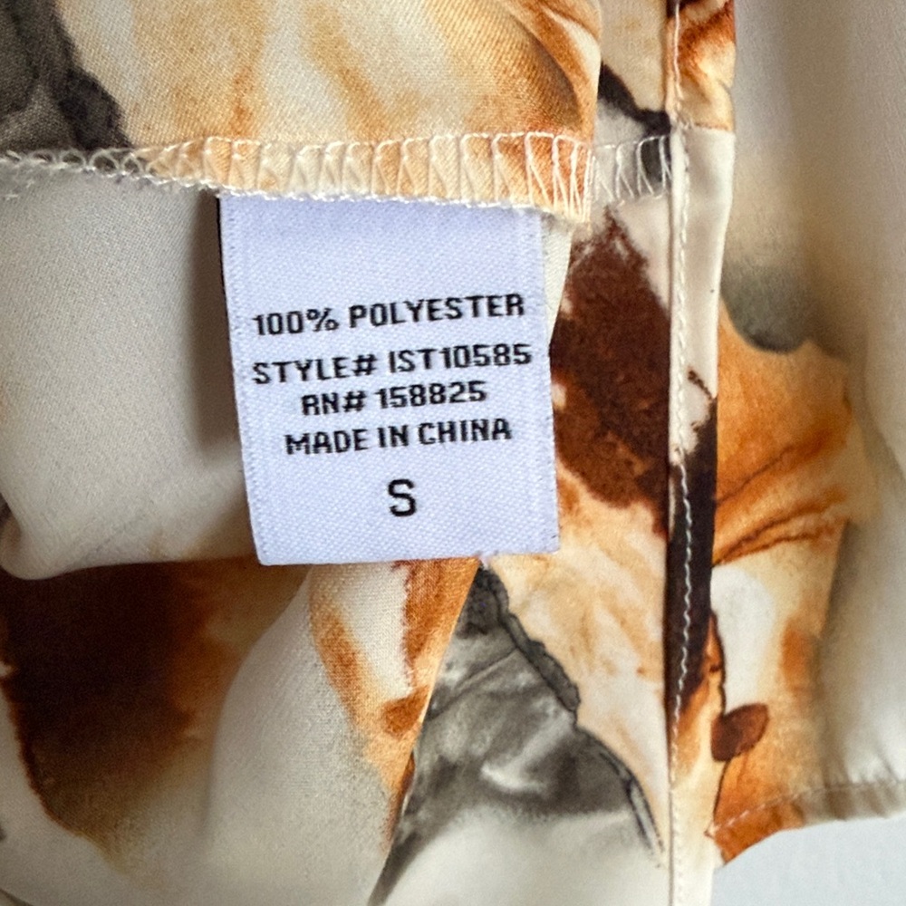 Zara Blouse Abstract Print Size Medium - Picture 3 of 3